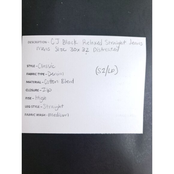 CJ Black Relaxed Straight Jeans Men's Size 30x32 Distressed - Picture 9 of 10